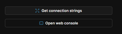 The Planetscale button for connection strings
